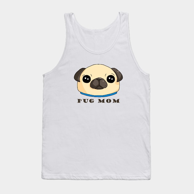 Pug Mom Tank Top by karutees